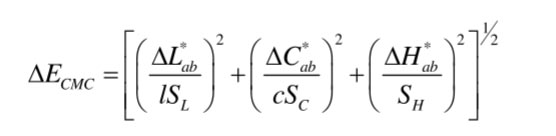 CMC色差公式